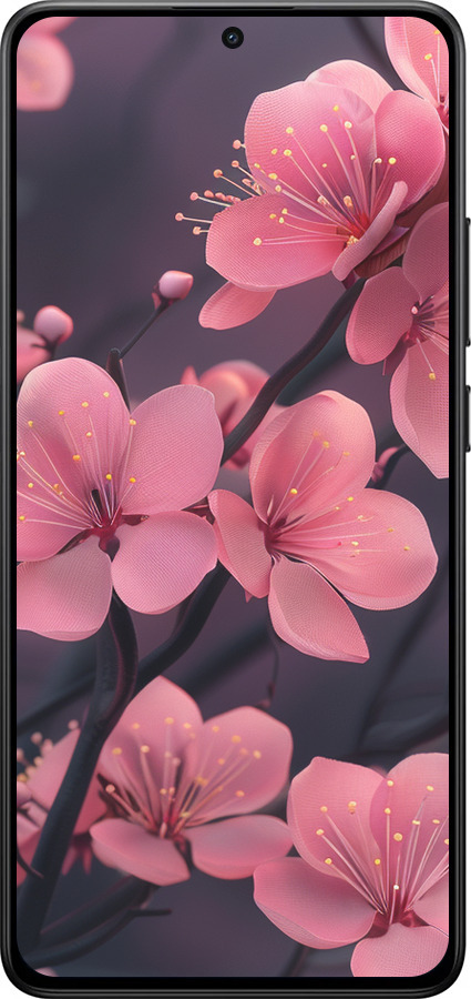TPU чехол Пурпурова сакура для Xiaomi Turbo 4 - 6075b-4013 изображение 