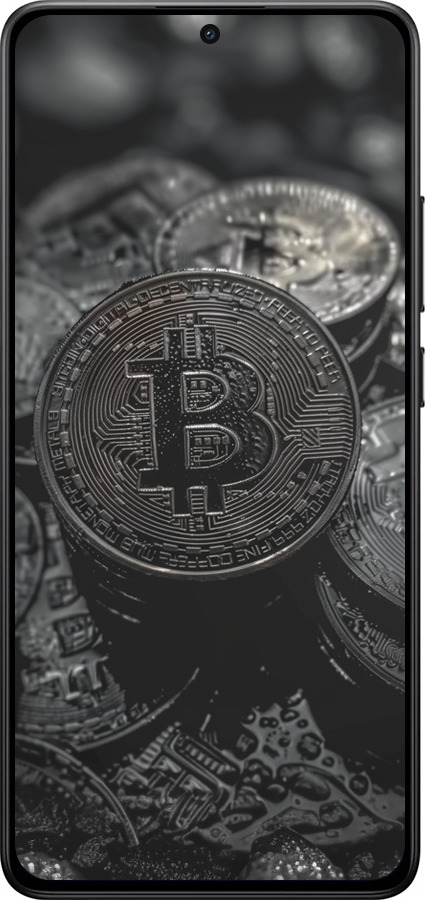 TPU чехол Black Bitcoin для Xiaomi Turbo 4 - 6090b-4013 изображение 
