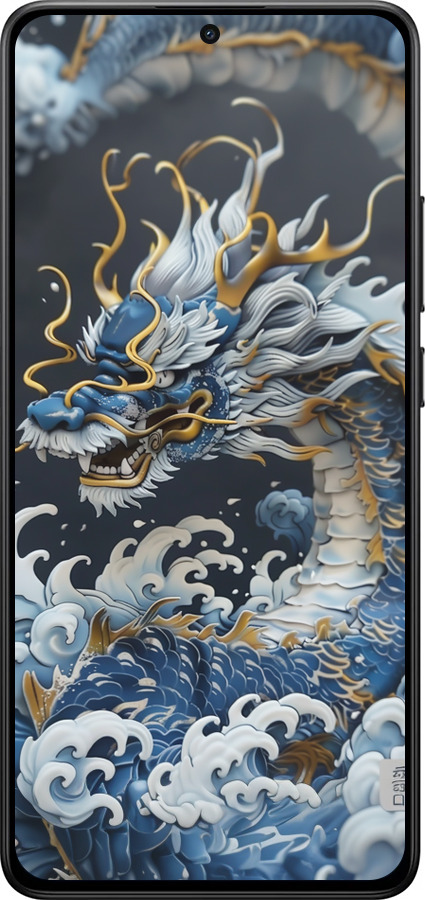 TPU чехол Водяний дракон для Xiaomi Turbo 4 - 6113b-4013 изображение 