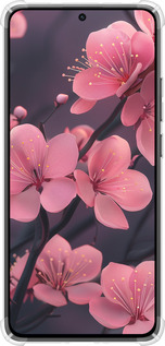 Силикон с усиленными углами чехол Пурпурная сакура для Xiaomi Turbo 4 - 6075sp-4013 изображение 