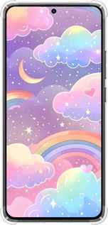 Силикон с усиленными углами чехол Облака и радуга для Xiaomi Turbo 4 - 6312sp-4013 изображение 