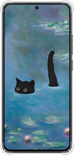 Силикон с усиленными углами чехол С изображением кота и водяной лилии Monet для Xiaomi Turbo 4 - 6519sp-4013 изображение 