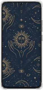 Силикон с усиленными углами чехол Celestial Harmony: Sun & Moon Gold Mystic Pattern для Xiaomi Turbo 4 - 6778sp-4013 изображение 