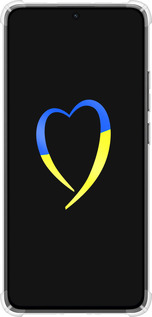 Силикон с усиленными углами чехол Жёлто-голубое сердце для Xiaomi Turbo 4 - 885sp-4013 изображение 