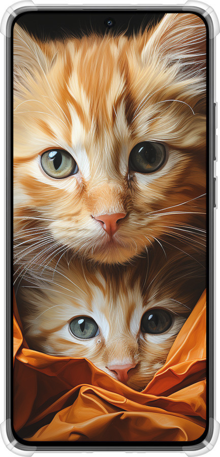 Силіконовий протиударний с посиленими кутами чехол Котики 2 для Xiaomi Turbo 4 - 5664sp-4013 изображение 