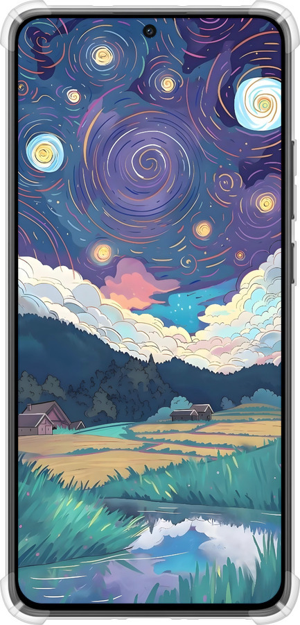 Силикон с усиленными углами чехол Креативный арт для Xiaomi Turbo 4 - 6322sp-4013 изображение 