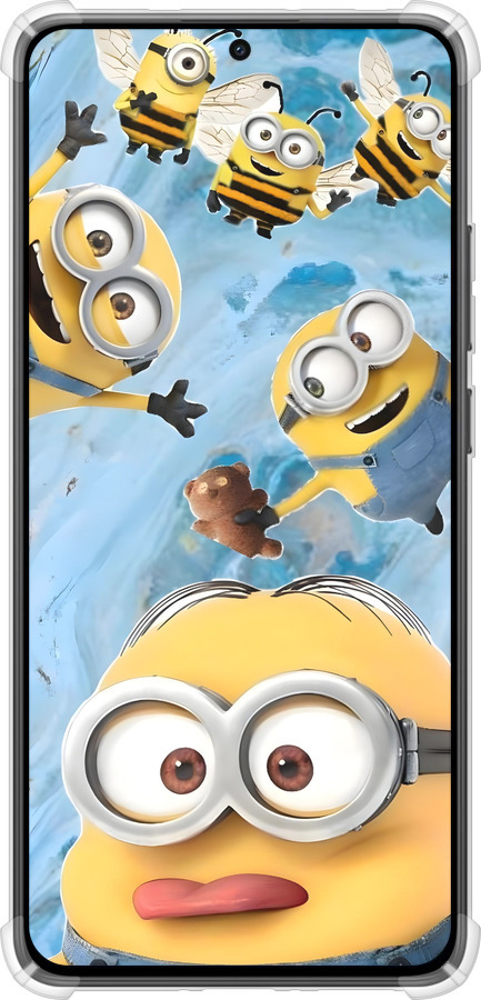 Силикон с усиленными углами чехол Миньоны для Xiaomi Turbo 4 - 6386sp-4013 изображение 
