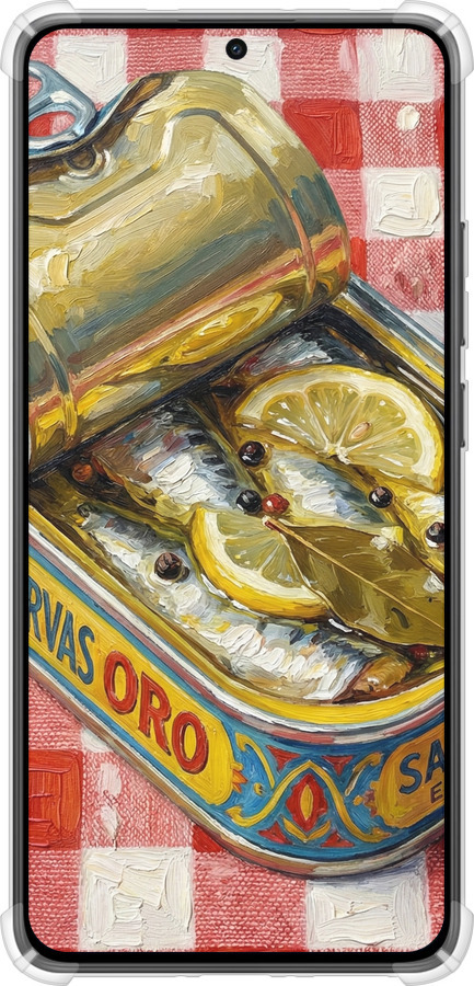 Силикон с усиленными углами чехол Vintage Sardine Tin Phone для Xiaomi Turbo 4 - 6772sp-4013 изображение 