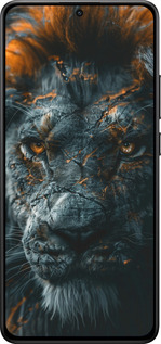 Силиконовый чехол Пламенный лев для Xiaomi Turbo 4 - 6153u-4013 изображение 