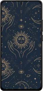 Силиконовый чехол Celestial Harmony: Sun & Moon Gold Mystic Pattern для Xiaomi POCO X7 PRO - 6778u-3907 изображение 