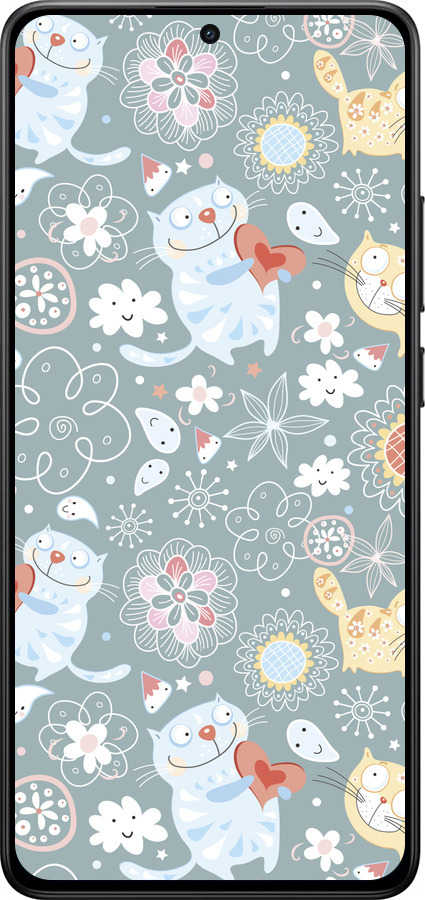 Силиконовый чехол Котята v3 для Xiaomi POCO X7 PRO - 1223u-3907 изображение 