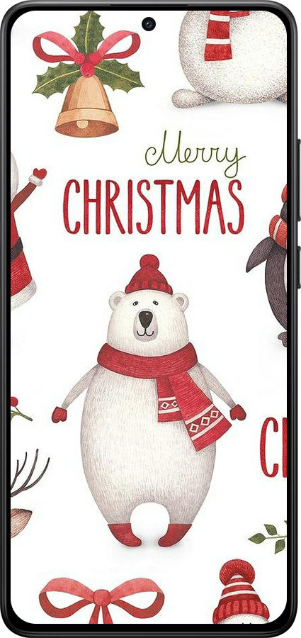 Силіконовий чехол Merry Christmas для Xiaomi Turbo 4 - 4106u-4013 изображение 