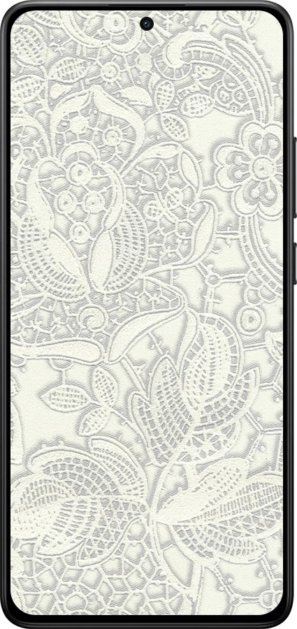 Силиконовый чехол Белое кружево для Xiaomi POCO X7 PRO - 4383u-3907 изображение 
