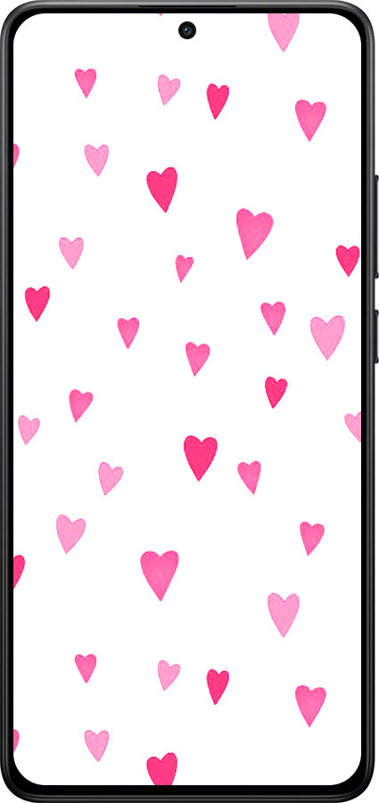 Силиконовый чехол Сердечки 2 для Xiaomi POCO X7 PRO - 4763u-3907 изображение 