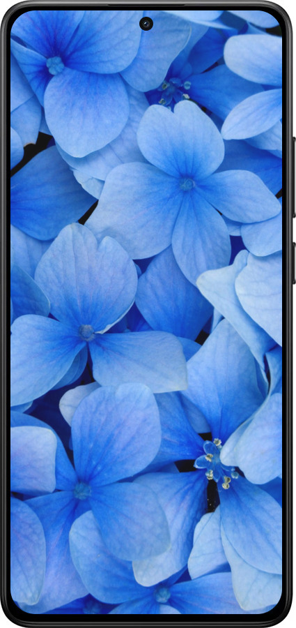 Силіконовий чехол Сині квіти для Xiaomi POCO X7 PRO - 526u-3907 изображение 