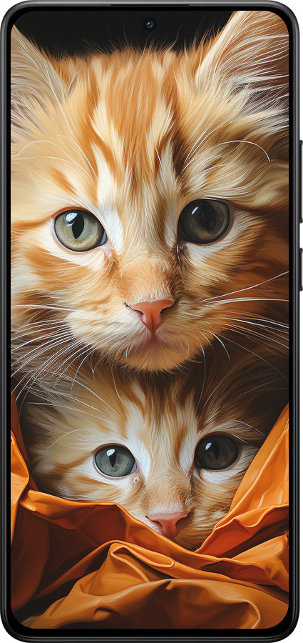 Силиконовый чехол Котики 2 для Xiaomi POCO X7 PRO - 5664u-3907 изображение 