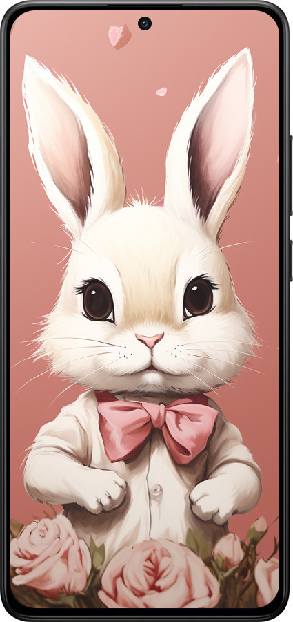 Силиконовый чехол Зайчик для Xiaomi Turbo 4 - 5669u-4013 изображение 
