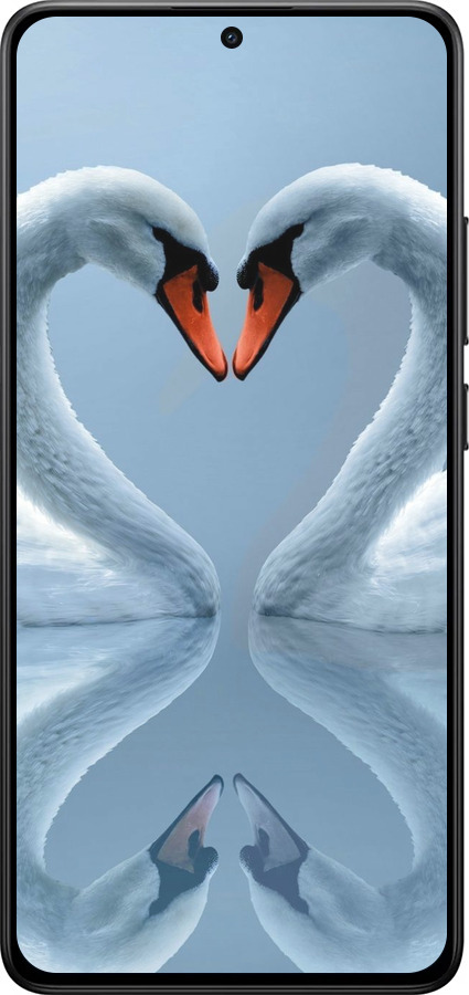 Силиконовый чехол Лебеди для Xiaomi Turbo 4 - 6007u-4013 изображение 