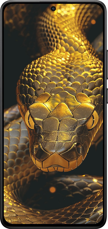 Силіконовий чехол Golden snake для Xiaomi POCO X7 PRO - 6072u-3907 изображение 