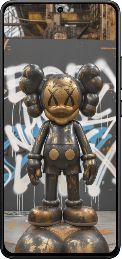 Силіконовий чехол Bronze kaws v3 для Xiaomi POCO X7 PRO - 6099u-3907 изображение 