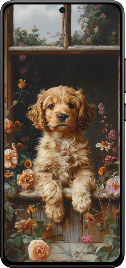 Силиконовый чехол Щенок cocker spaniel для Xiaomi Turbo 4 - 6136u-4013 изображение 