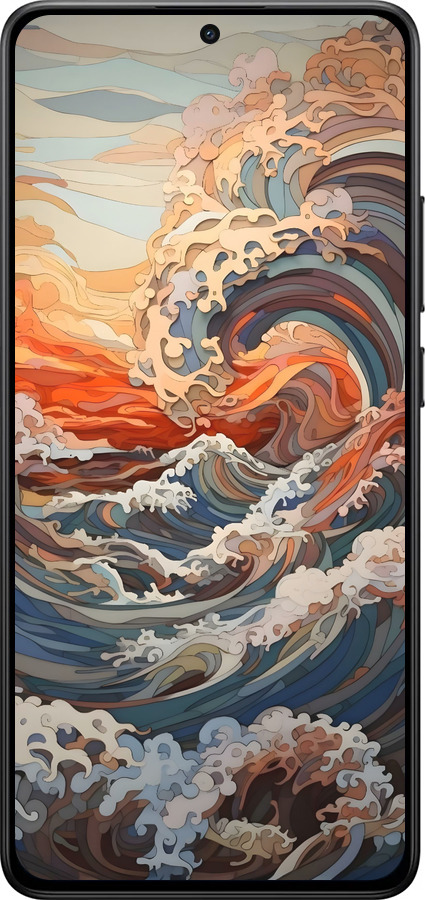 Силіконовий чехол Арт хвилі для Xiaomi POCO X7 PRO - 6324u-3907 изображение 