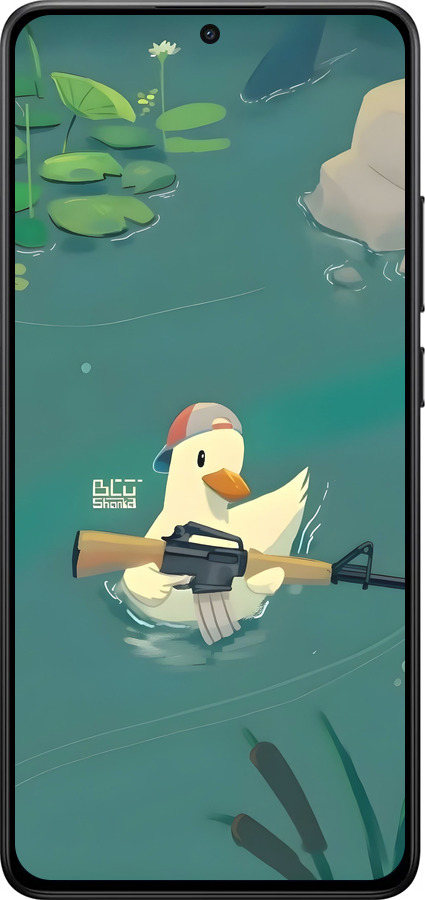 Силиконовый чехол Уточка с автоматом для Xiaomi POCO X7 PRO - 6356u-3907 изображение 