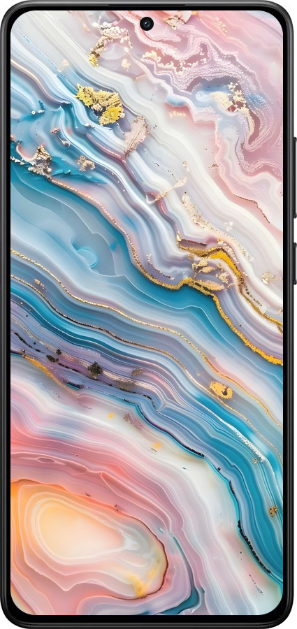 Силиконовый чехол Мрамор красивый для Xiaomi Turbo 4 - 6376u-4013 изображение 