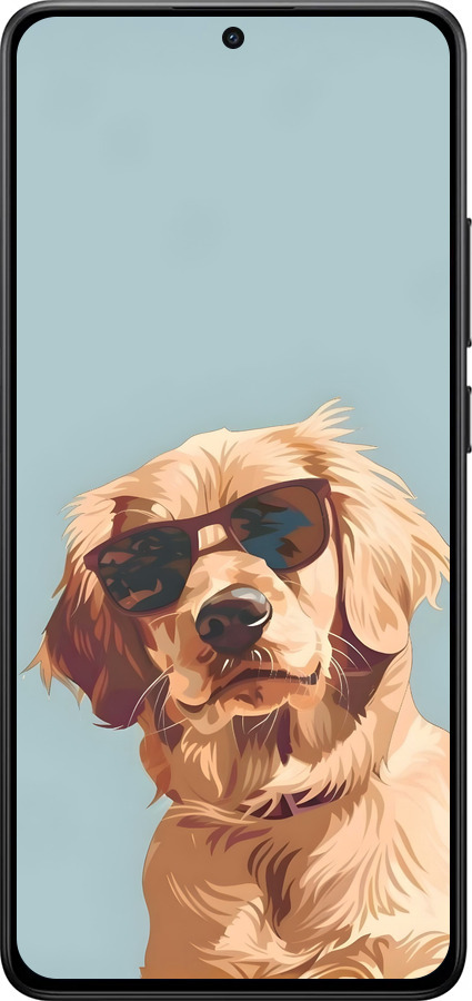 Силиконовый чехол Пес в очках для Xiaomi Turbo 4 - 6381u-4013 изображение 