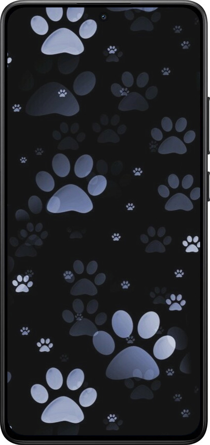 Силиконовый чехол С синими отпечатками лап для Xiaomi Turbo 4 - 6441u-4013 изображение 