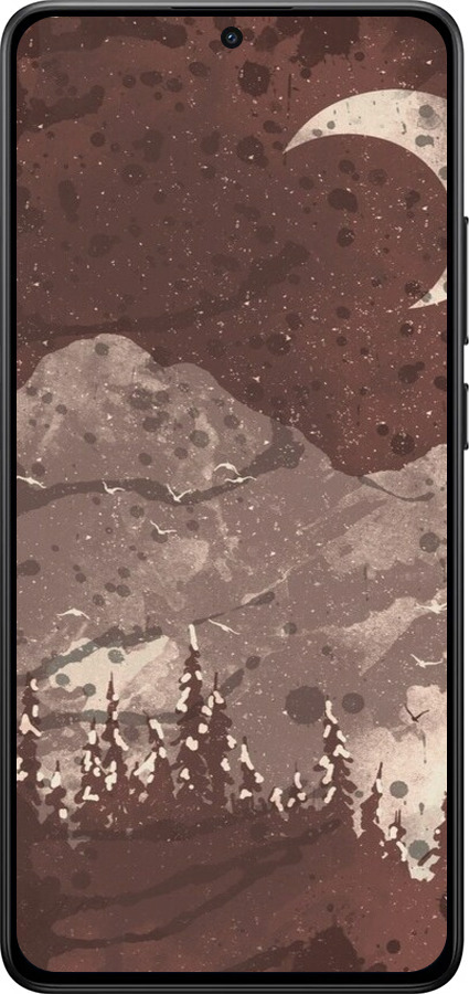 Силиконовый чехол С изображением лунного пейзажа в ночном лесу для Xiaomi POCO X7 PRO - 6546u-3907 изображение 