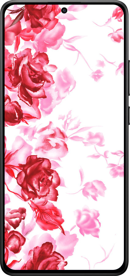 Силиконовый чехол Нарисованные розы для Xiaomi POCO X7 PRO - 724u-3907 изображение 