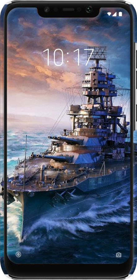 3D пластиковый матовый чехол Военный корабль, world of tanks, wargaming для Xiaomi Pocophone F1 - 6461m-1556 изображение 