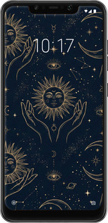 2D пластиковый чехол Celestial Harmony: Sun & Moon Gold Mystic Pattern для Xiaomi Pocophone F1 - 6778t-1556 изображение 