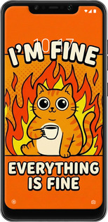 2D пластиковий чехол Funny Cat для Xiaomi Pocophone F1 - 6786t-1556 изображение 