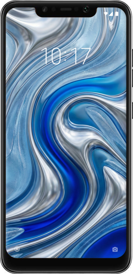 2D пластиковый чехол Liquid Chrome для Xiaomi Pocophone F1 - 6781t-1556 изображение 