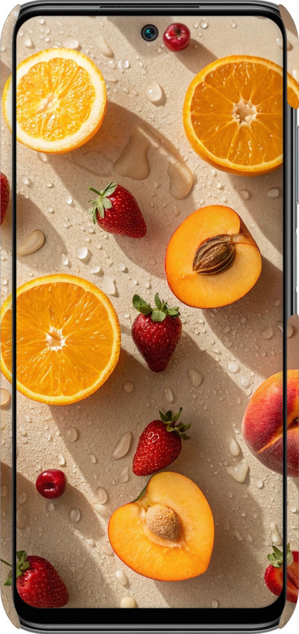 3D пластиковий матовий чехол Фрукти 3 для Xiaomi Redmi 10 - 6703m-2488 изображение 