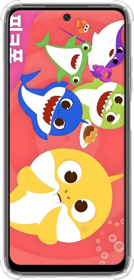 Силикон с усиленными углами чехол Бейби Шаркс для Xiaomi Redmi 10 - 6305sp-2488 изображение 