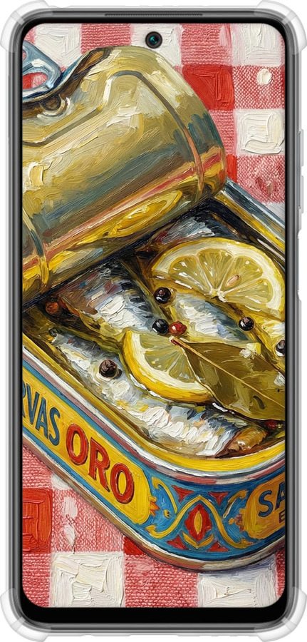 Силикон с усиленными углами чехол Vintage Sardine Tin Phone для Xiaomi Redmi 10 - 6772sp-2488 изображение 