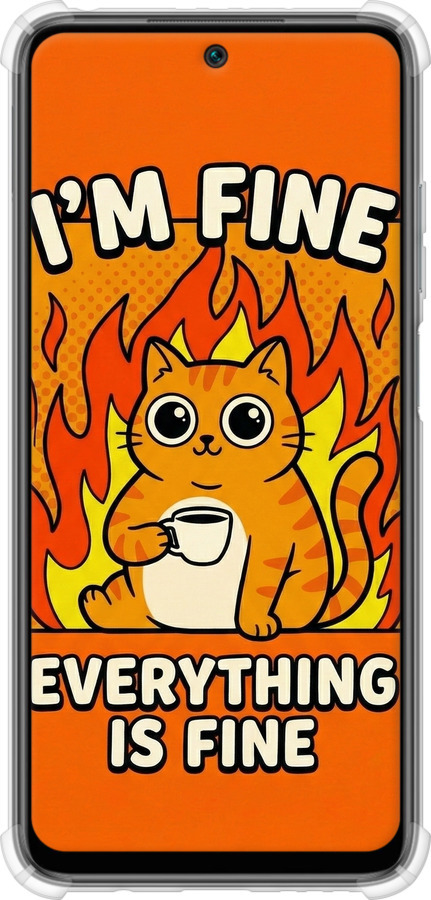 Силикон с усиленными углами чехол Funny Cat для Xiaomi Redmi 10 - 6786sp-2488 изображение 