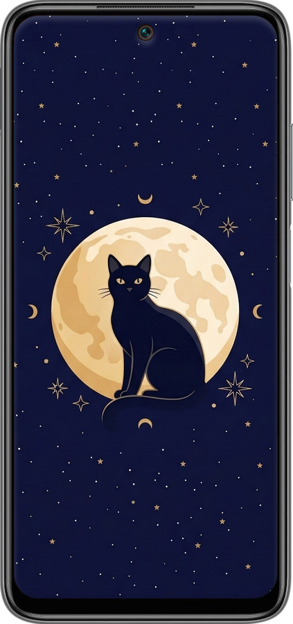 Силиконовый чехол Cute Cat Celestial/Witchy для Xiaomi Redmi 10 - 6787u-2488 изображение 