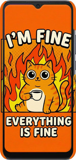 3D пластиковий матовий чехол Funny Cat для Xiaomi Redmi 10A - 6786m-2578 изображение 