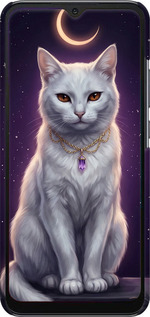 3D пластиковый матовый чехол Mystic White Cat Gothic Dark Purple Gold для Xiaomi Redmi 10A - 6805m-2578 изображение 