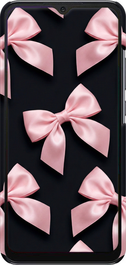 3D пластиковый матовый чехол Coquette Ribbons Dark Coquette для Xiaomi Redmi 10A - 6767m-2578 изображение 