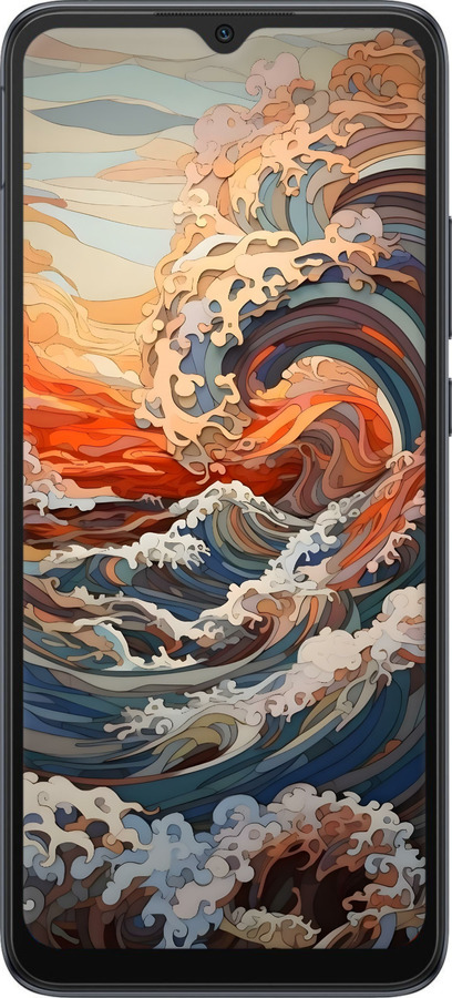 TPU чехол Арт хвилі для Xiaomi Redmi 10C - 6324b-2591 изображение 