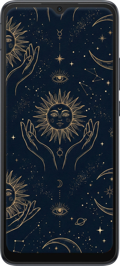 TPU чехол Celestial Harmony: Sun & Moon Gold Mystic Pattern для Xiaomi Redmi 10C - 6778b-2591 изображение 