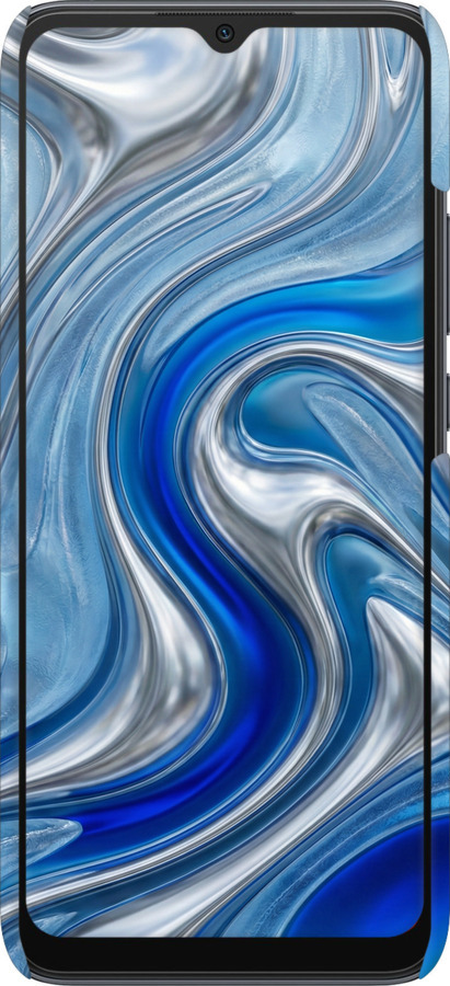 3D пластиковый матовый чехол Liquid Chrome для Xiaomi Redmi 10C - 6781m-2591 изображение 