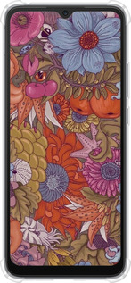 Силикон с усиленными углами чехол Абстрактные цветы для Xiaomi Redmi 10C - 6526sp-2591 изображение 