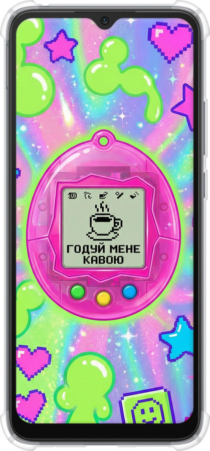 Силикон с усиленными углами чехол Y2K Aesthetic Retro Pet: Годуй мене кавою для Xiaomi Redmi 10C - 6784sp-2591 изображение 
