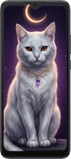 Силиконовый чехол Mystic White Cat Gothic Dark Purple Gold для Xiaomi Redmi 10C - 6805u-2591 изображение 